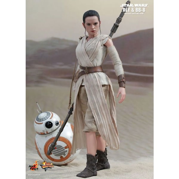 Hot Toys MMS337 Figur - Star Wars: The Force Awakens - Rey And BB-8 Flerfärgad