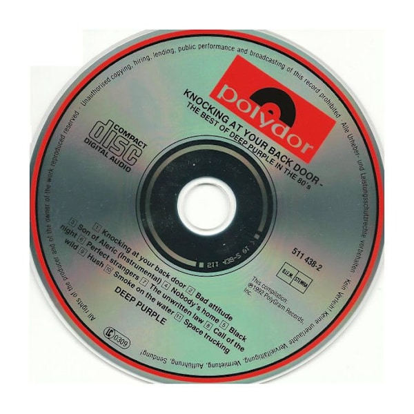 CD - Deep Purple - Knocking at your back door - Kristallfoder - 1 skiva - 11 låtar