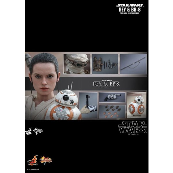 Statyette Hot Toys MMS337 - Star Wars: The Force Awakens - Rey And BB-8 mångfärgad