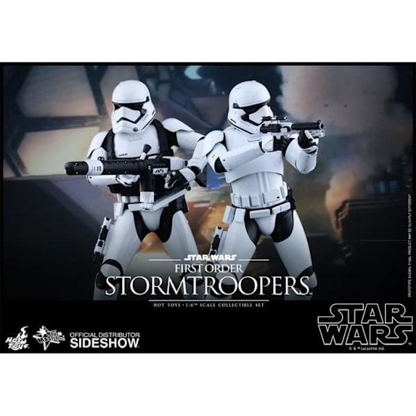 Pack 2 ledade figurer FÖRSTA ORDER STORMTROOPERS Star Wars - HOT TOYS mångfärgad