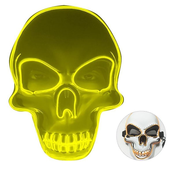 Halloween Skull LED Mask Clubbing Upplyst kostym Rave Cosplay Party Masker Dekor Red