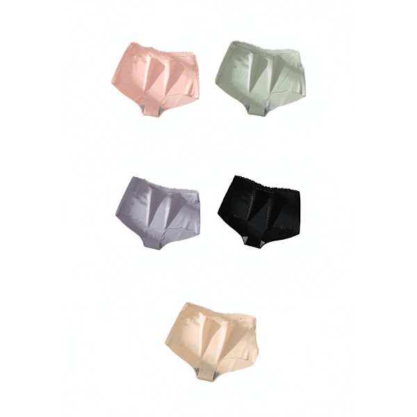 Summer women's underpants, large size, cooling, invisible when worn, triangle underpants, five pieces as a set.