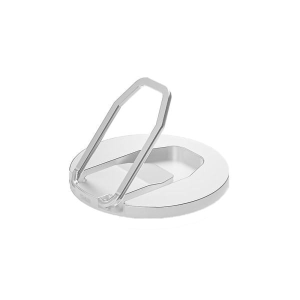 Universal CD-mönster Metall Mobiltelefon Trådlös laddare Ringhållare 360∼Rotation Finger Ring Stand Silver