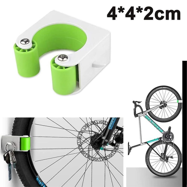 Cykelparkeringsspänne Väggmonterad cykel Vertikal förvaringshållarklämma Green