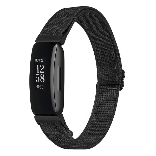 Justerbart elastiskt watch Kompatibelt Mjukt Andningsbart Nylon Sportband Stretchy Ersättningsarmband Black