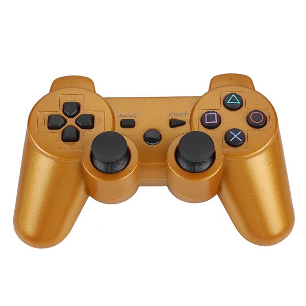 PS3 trådlös Bluetooth spelkontroll - Fullständigt handtag för gamepad (gul)