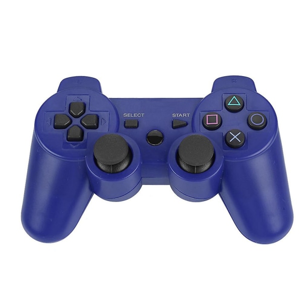 PS3 trådlös Bluetooth spelkontroll, fullfjädrad gamepad-handtag (blå)