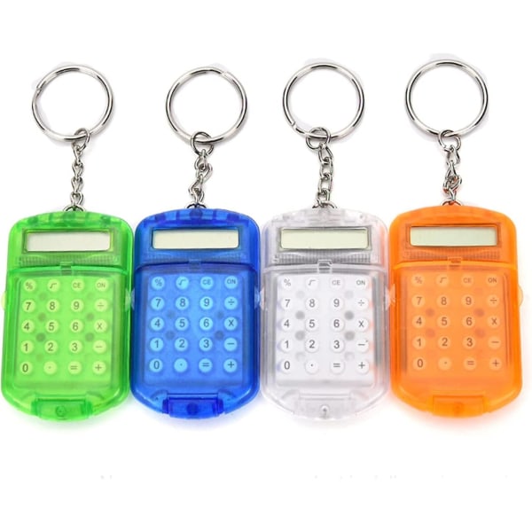 Små söta miniräknare Basic 8-siffrig Kawaii Pocket Solar Calculator Bräddagspresenter till systertjejer, blå