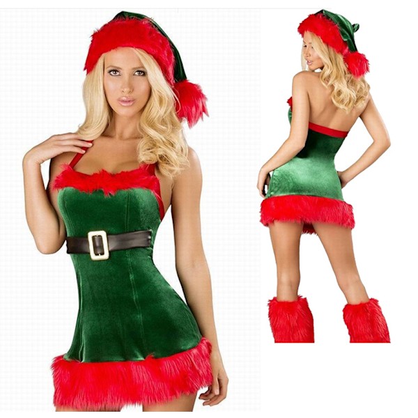 Fru Claus Sexy Julekjole for Kvinner M C M