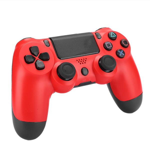 Högkänslig ergonomisk spelkontrolljoystick för PS4-konsolen - Wired Gamepad (röd)