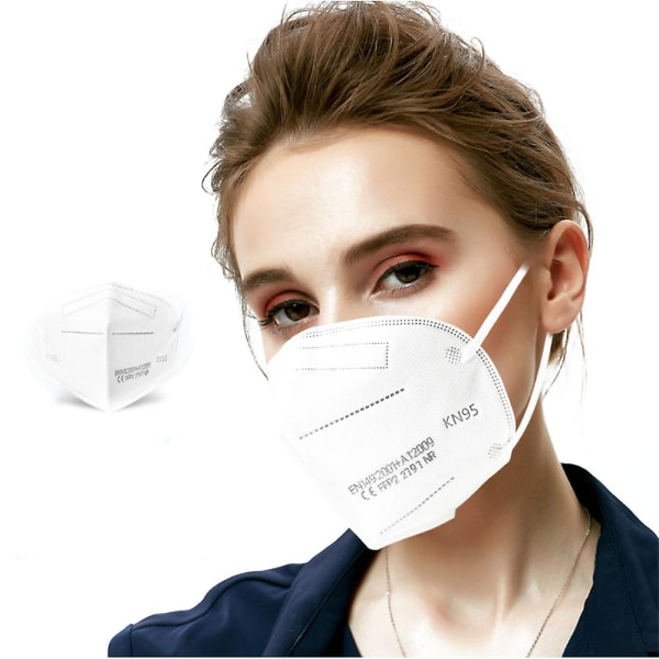 Ansiktsmasker för engångsbruk 5 lager FFP2 skydd Kn95 filtrerade masker från dammpollen Idealisk för dagligt bruk 100pcs