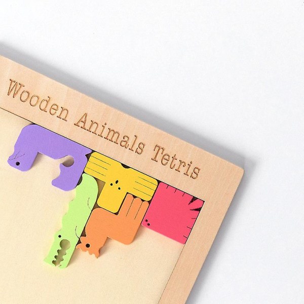 Söta djur Tecknad form Tetris byggstenar Kit Pedagogisk pussel Blocks leksak