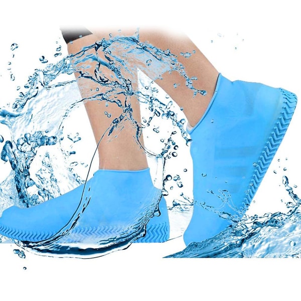 Vattentät silikon skoöverdrag Blue M