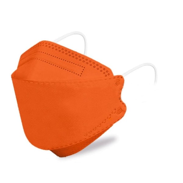 50st/100st Kf94 Mask Skyddsansiktsmasker Barnansiktsmasker Soild Antidammmasker Orange 100pcs