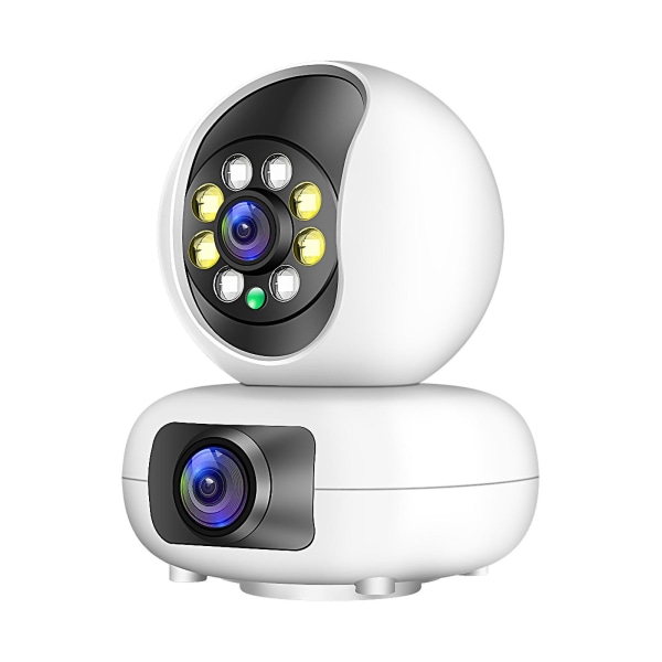 2MP WiFi-kamera med dubbla skärmar Baby Night Vision Indoor Mini PTZ Security IP-kamera CCTV-övervakningskameror