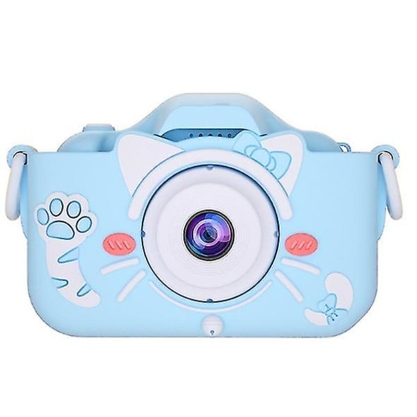 Smart Mini Camera Cats Kids Camera 2000w HD digitalkameraskärm med 32gb kort blue