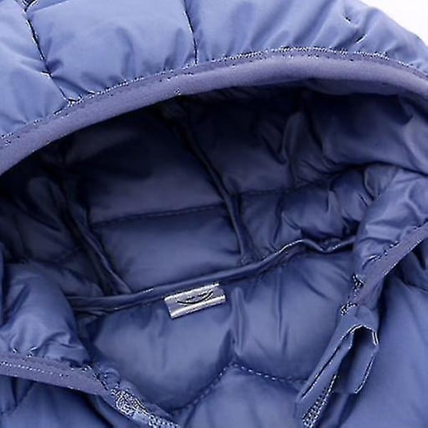 Barn Puffer Jacka Vinter Huvtröja Vadderad Jacka Lätt Ytterkläder purple 90cm