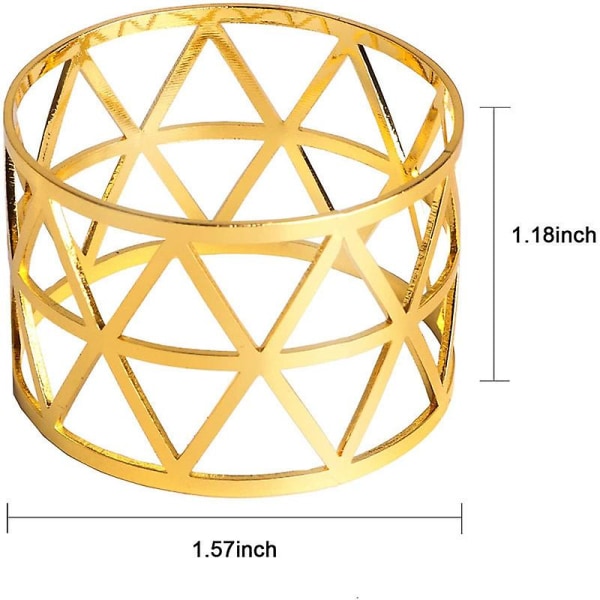 10 st gyllene servettringar cirklar utsökta middagsservett spänne hållare bordsdekoration