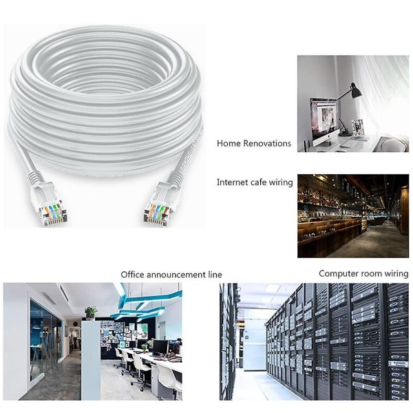 Outdoor Ethernet-kabel, Cat5 Outdoor Ethernet-kabel, 10m, ljusgrå