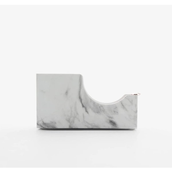 Tejpdispenser Skrivbord vit marmor Tejpskärare Metallkärna Söt tejphållare Kontorsmaterial roséguld