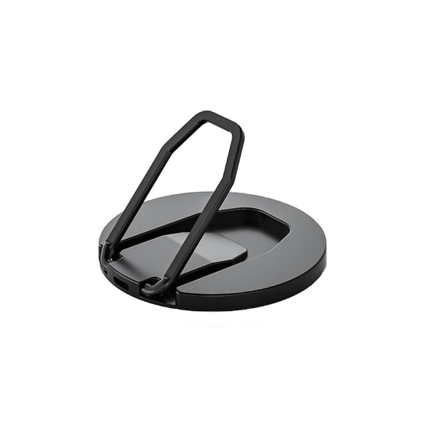 Universal CD-mönster Metall Mobiltelefon Trådlös laddare Ringhållare 360∼Rotation Finger Ring Stand Black