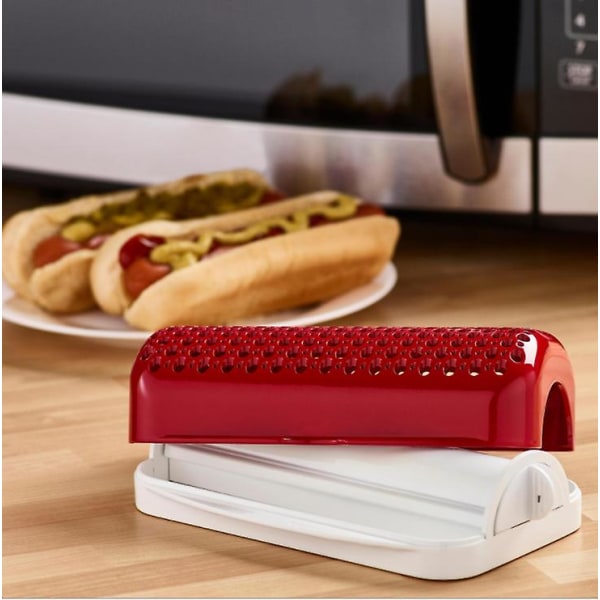 Kök Hot Dog licious Mikrovågsugn Hot Dog Cooker Hot Dog Box