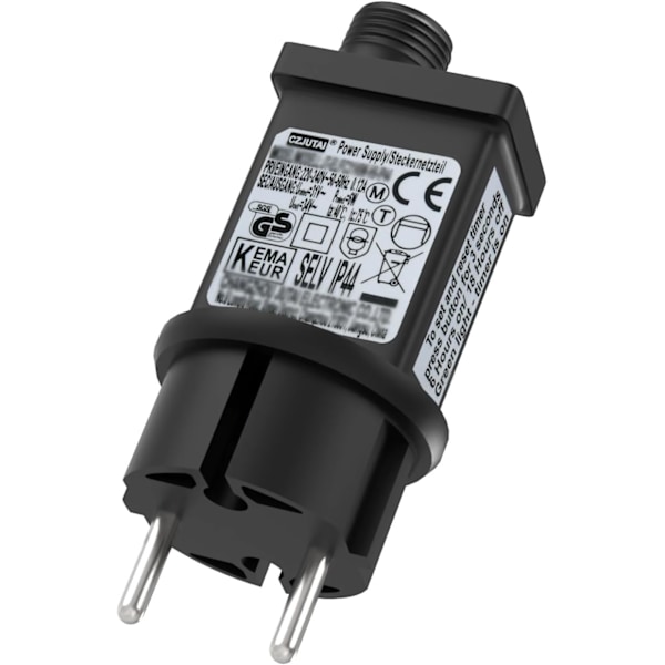 Transformatorplugg for julebelysning, 31 V LED strømforsyning med timer, minne, 8 moduser, IP44 vanntett strømforsyningskontroller for juletre