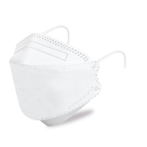 50st/100st Kf94 Mask Skyddsansiktsmasker Barnansiktsmasker Soild Antidammmasker White 100pcs
