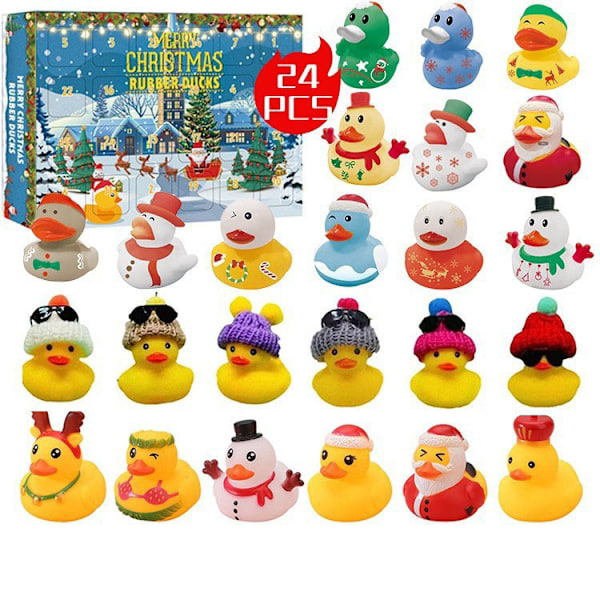 2024 Christmas Blind Box Advent Calendar: Delightful Rubber Duck Whistle Toys for Countdown! A Mesmerizing Surprise for Boys and Girls Gift