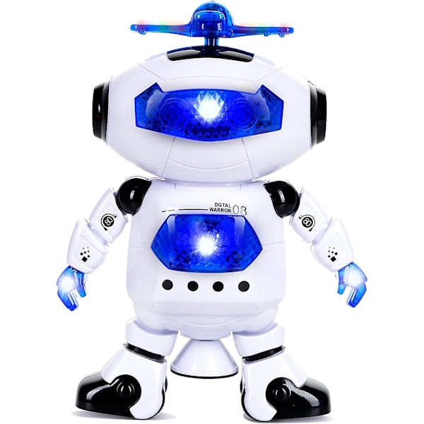 Toysery Walking Dancing Robot Toys For Kids - 360 Body Spinning Robot Toy With LED Lights Flashing And Music Smart Interactive Electronic Singing, To