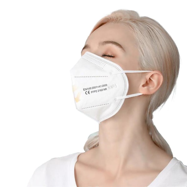 Ansiktsmasker för engångsbruk 5 lager FFP2 skydd Kn95 filtrerade masker från dammpollen Idealisk för dagligt bruk 50pcs