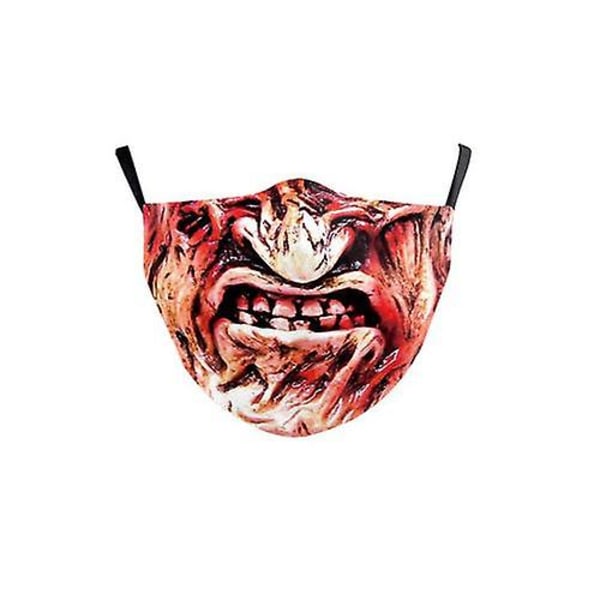 Återanvändbar unisex Rolig tvättbar ansiktsmask Halv ansiktsmunmärke HipHop Cartoon Xmas 3 colors