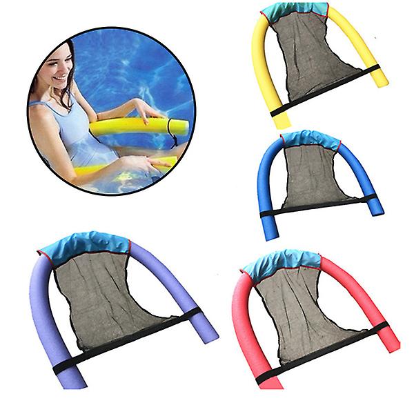 Vattenhängmatta Fåtölj Uppblåsbar flytande simmadrass Pool Partyleksak Loungesäng för simning Luftmadrasser Blue