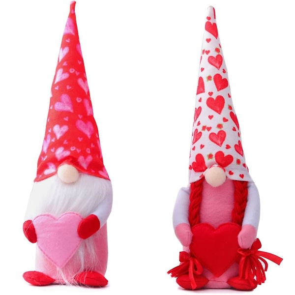 Alla hjärtans Gnomes Plyschdekorationer DekorationValentines Hembord Elf Gnomes Dekor Prydnader Söta Alla hjärtans dag presenter