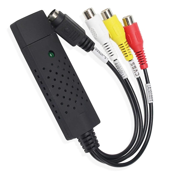 USB Audio Capture Adapter Vhs Vcr Tv till DVD Converter Digital Video Grabber Recorder-enhet kompatibel med Windows PC