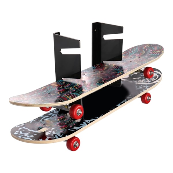 Skateboardställ Väggmonterat Akryl 3-lagers Snowboard Display Förvaring Hyllplan för Garage Vardagsrum