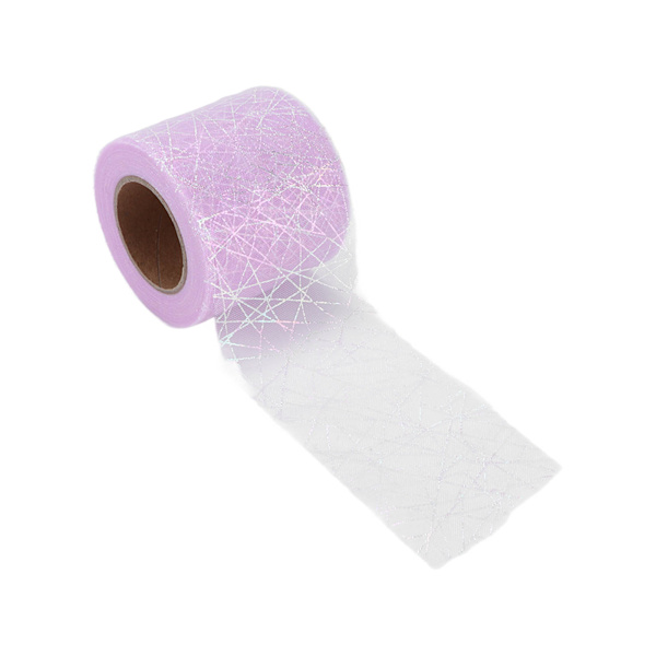 Tulle Rulle Symfoni Spindel Rörigt Nät Tulle Rulle DIY Båge Hårprydnad Material BandLila