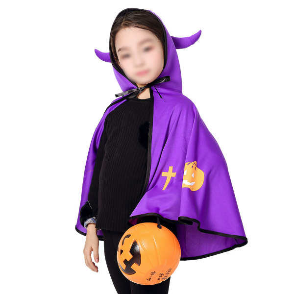 Halloween Kid kostymer, Wizard Cape med hatt svart