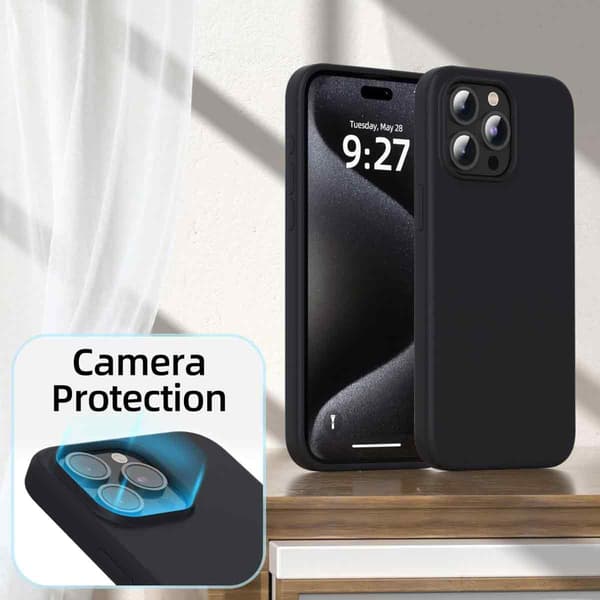 Blødt TPU-cover til iPhone 14 Pro - Slankt og sort