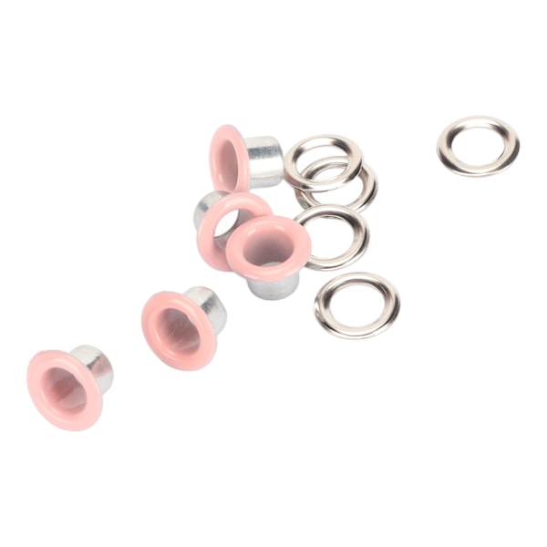 500 set grommetkit 6mm rund robust koppar livlig färg bred applikation öljettkit för läderkläder tyg rosa