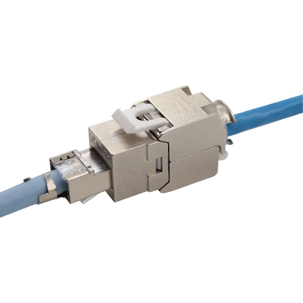 12x Keystone-modul Cat 6a - stp-kontakt - skärmad RJ45, montering, snäppfäste, bar kabel Cat 500 MHz, 10 Gbps
