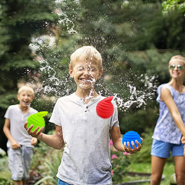 Mjuka silikon, självstängande, återanvändbara vattenbomber, påfyllningsbara vattenbomber, återanvändbara för barn, strand, sommarpoolpartyn