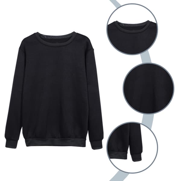 hoksml Solid Sweatshirt Pullover til Kvinder, Lange Ærmer Farve Tunika Toppe Rund Hals Uden Hætte Tunika Toppe Casual Sweatshirt på Udsalg