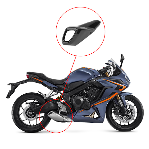 Motorcykel Avgassystem Värme Skyddsskydd 3K Kolfiber Ersättning för CB650R CBR650R 2019+