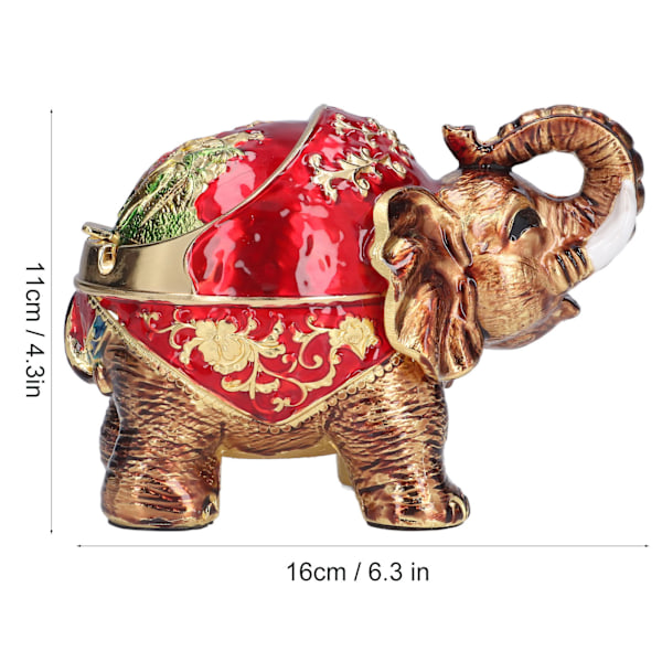 Askkopp Europeisk stil Retro Elefant Sfärisk Zink Legering Dammsamlare med lock