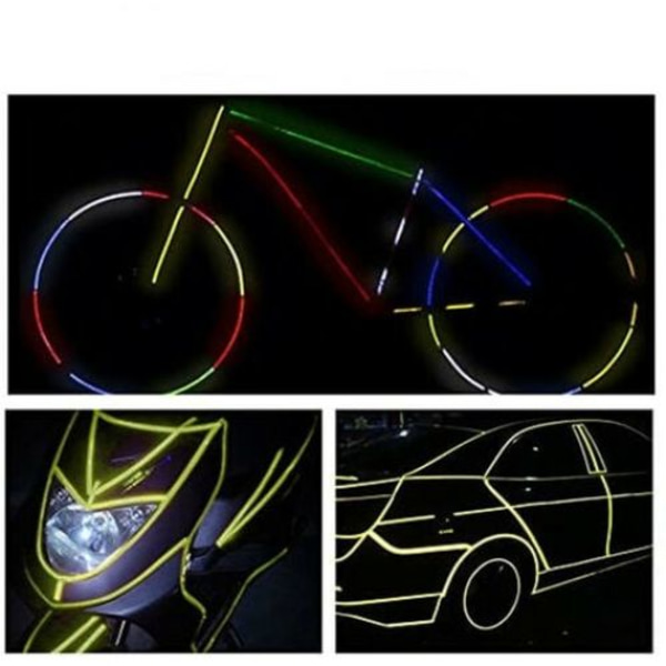 2 rullar självhäftande reflekterande mikroprismatisk folie reflekterande tejp cykel synlighet tejp, röd LYLM