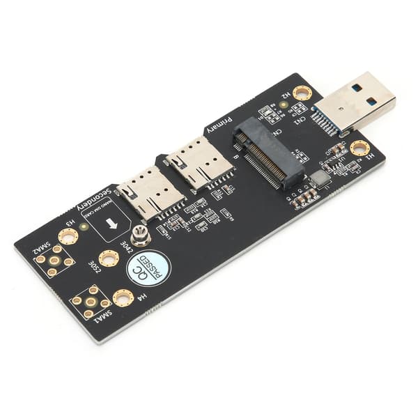 NGFF M.2 till USB 3.0 Adapter med Dubbla Nano SIM-kortplatser för 3G 4G 5G-modul, USB 3.0 Typ A Hankontakt för Stationär eller Bärbar Dator, Stöder Socket 2