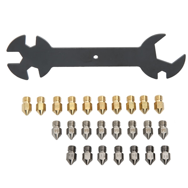 25 st Extrudermunstycke för 3D-skrivare 0,4 mm Utgång 1,75 mm Ingång för CR 10 Ender 3 Ender3 Pro
