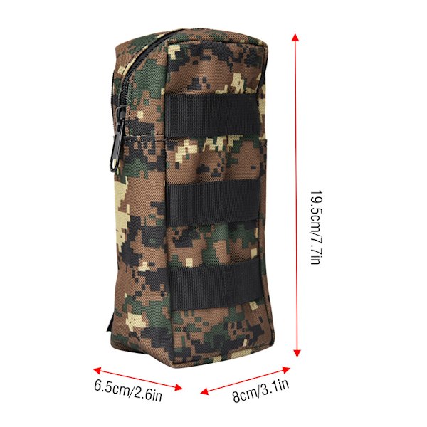 Nylon Vattentät Utomhus Camping Tillbehör Väskor Hängande Midjeväska (Digital Camouflage)