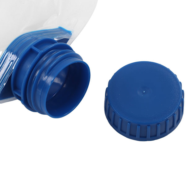 15L hopfällbar vattenbehållare väska transparent PVC återanvändbar frysbar vattenbehållare för nödsituationer utomhuscamping blå